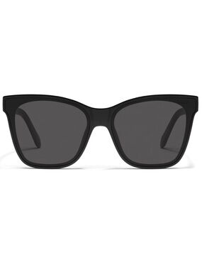 QUAY After Party Sunglasses Black Shiny Frame Black Lenses Oversized Unisex NWT